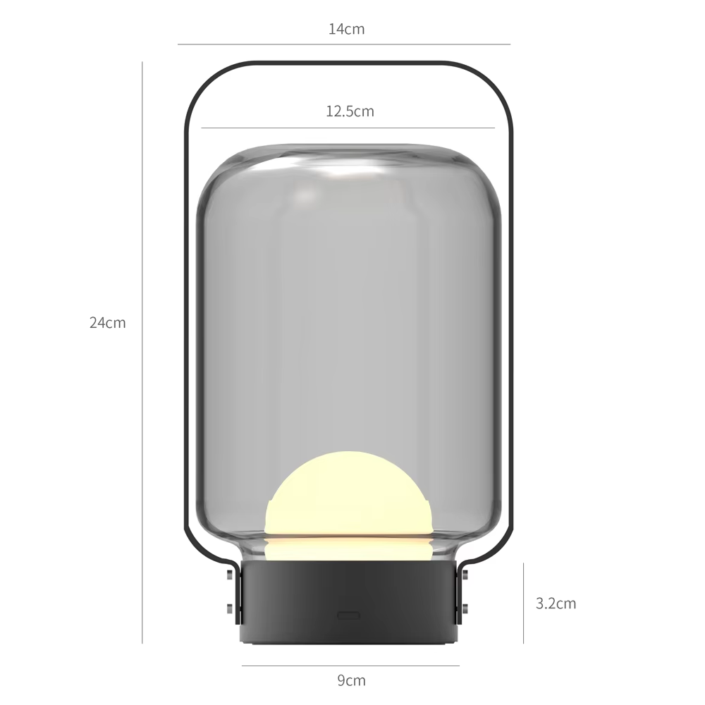 Portable Glass Hanging Camping Light