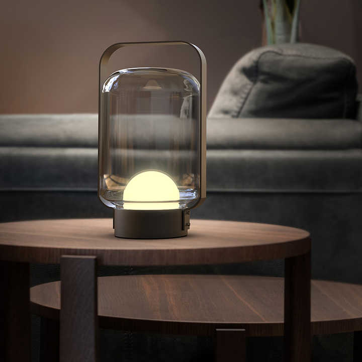 Glass Hand Lamp Lantern Candlelight Ambient Lamp