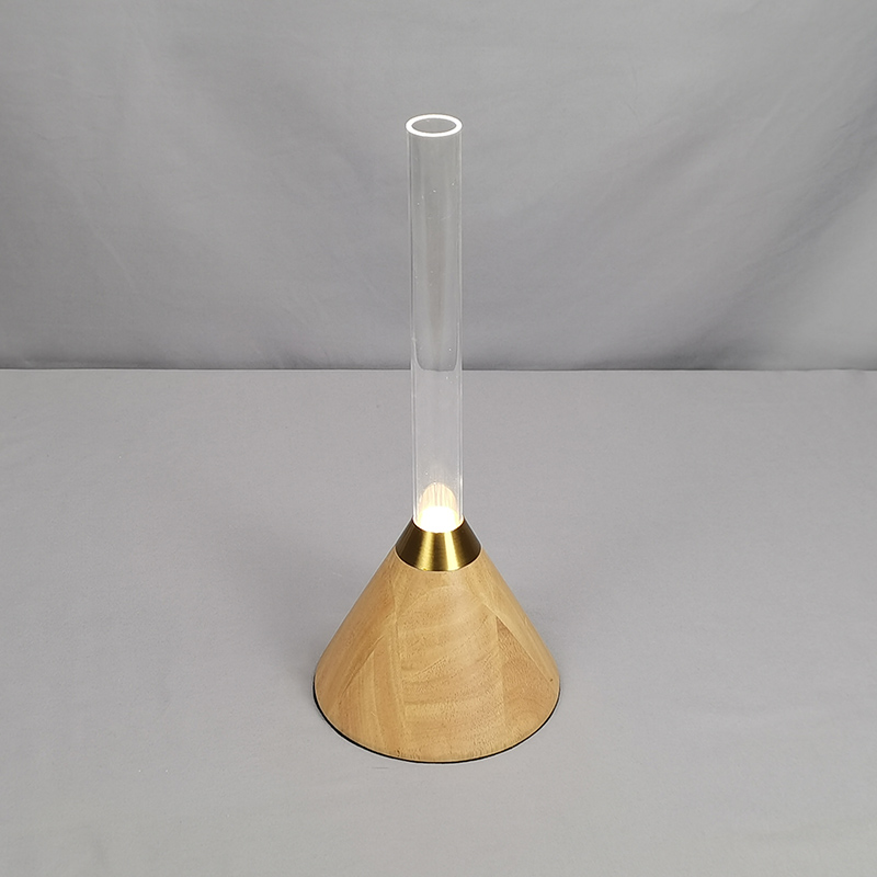 Mingkeda New design Hot Sale Arcylic Metal Wood White Color Camping Lights Table Lamp