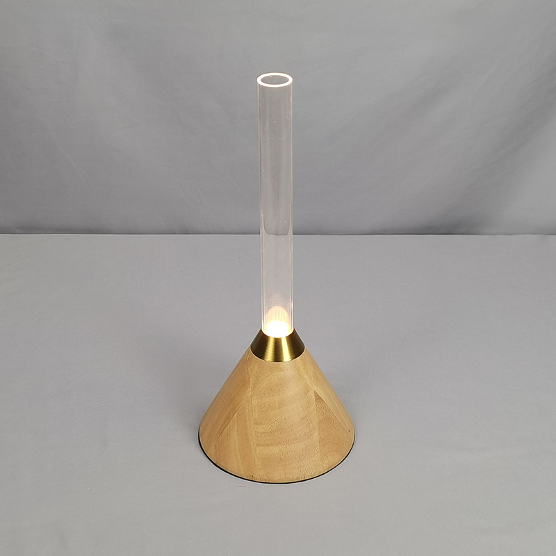 Mingkeda New design Hot Sale Arcylic Metal Wood White Color Camping Lights Table Lamp