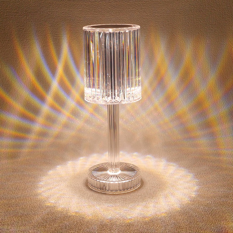 Mingkeda Indoor Decor Table Light Bedroom Lamp Clear Glass Lampshade