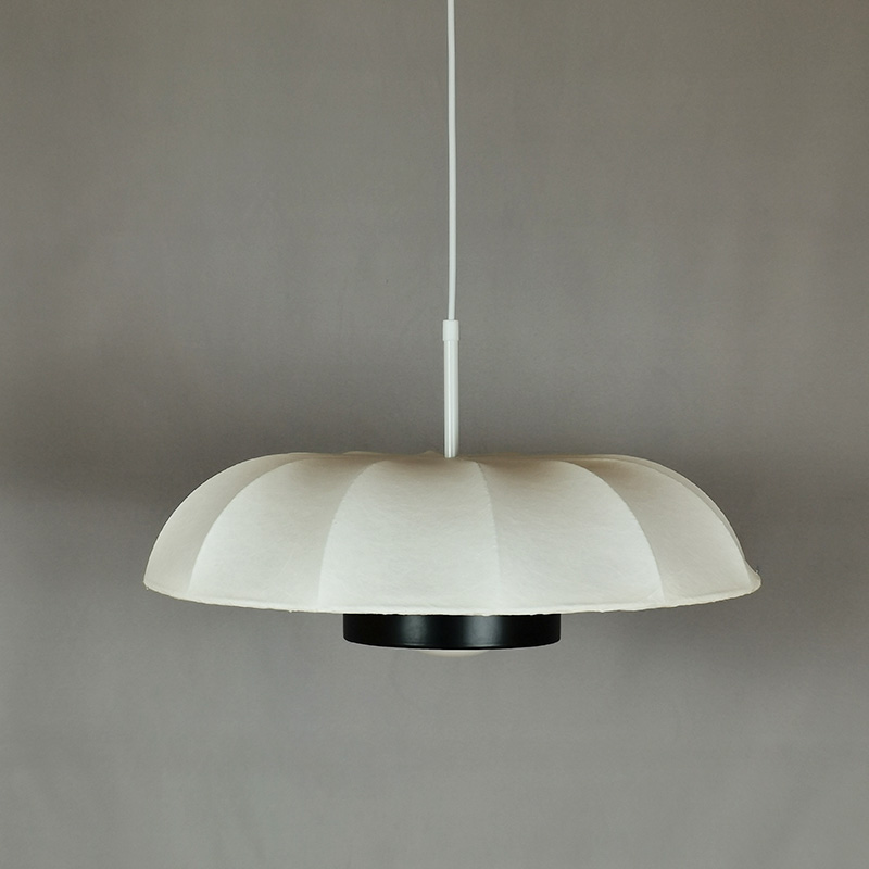 Single Head White Silk Pendant Light