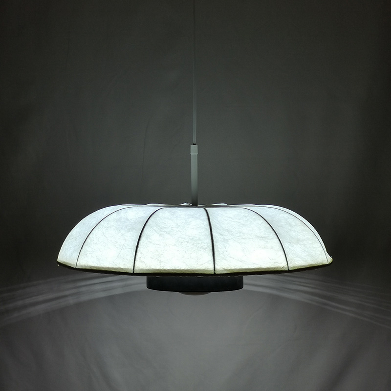 Single Head White Silk Pendant Light