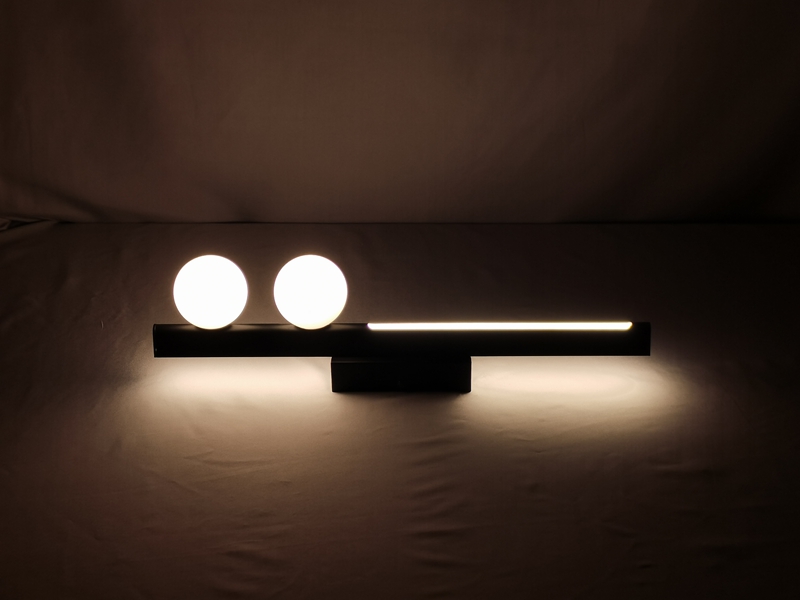 Mingkeda Modern Simply Backlit LED PC Cover Glass Lampshade Metal Ceiling Lighting