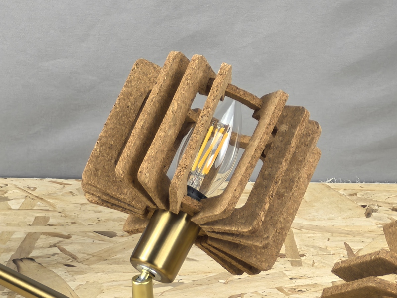 Mingkeda LED Lighting Fancy Celling Lamp Metal and Cork Wood Celling Hanging Light