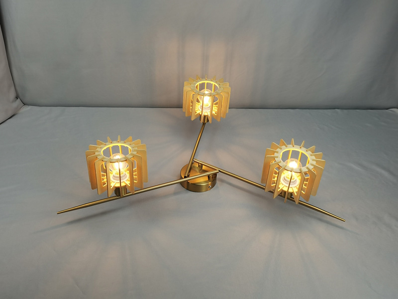 Mingkeda High Quality Fashion Minimalist Decorative Living Room Hotel Home Metal and Glass LED Ceiling Light