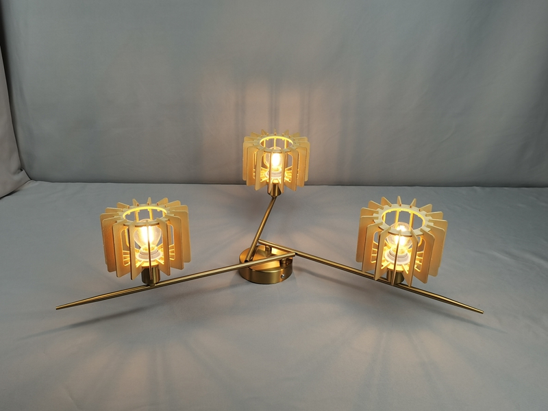 Mingkeda High Quality Fashion Minimalist Decorative Living Room Hotel Home Metal and Glass LED Ceiling Light