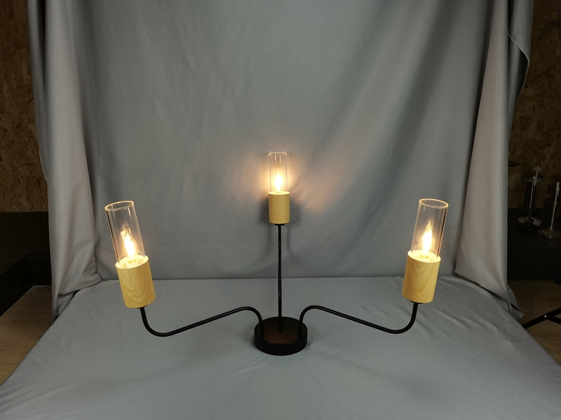 Mingkeda LED Fashion Metal Wood Minimalist Living Room Home Decorative Ceiling Light