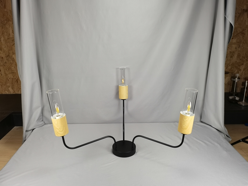 Mingkeda LED Fashion Metal Wood Minimalist Living Room Home Decorative Ceiling Light