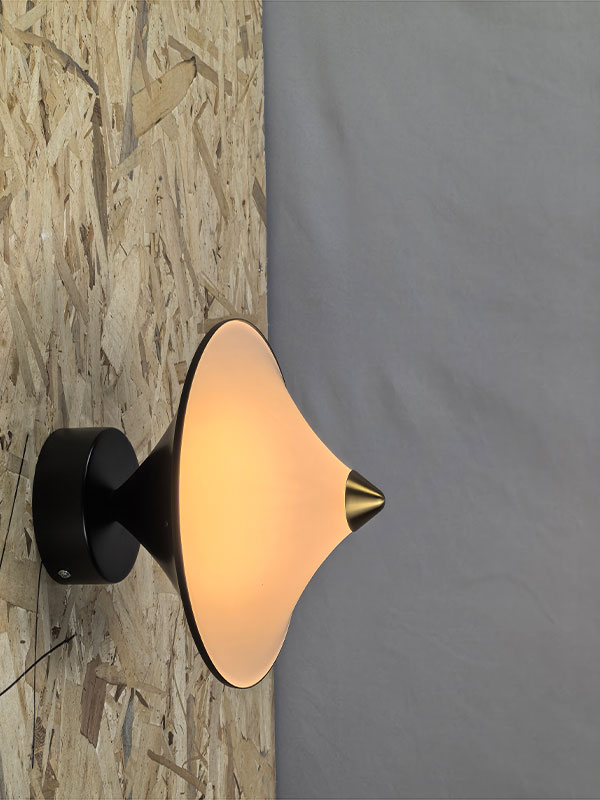 Mingkeda Indoor Back Light Modern Wall Sconces LED Metal Black White Wall Lamp for Home Hotel Decoration