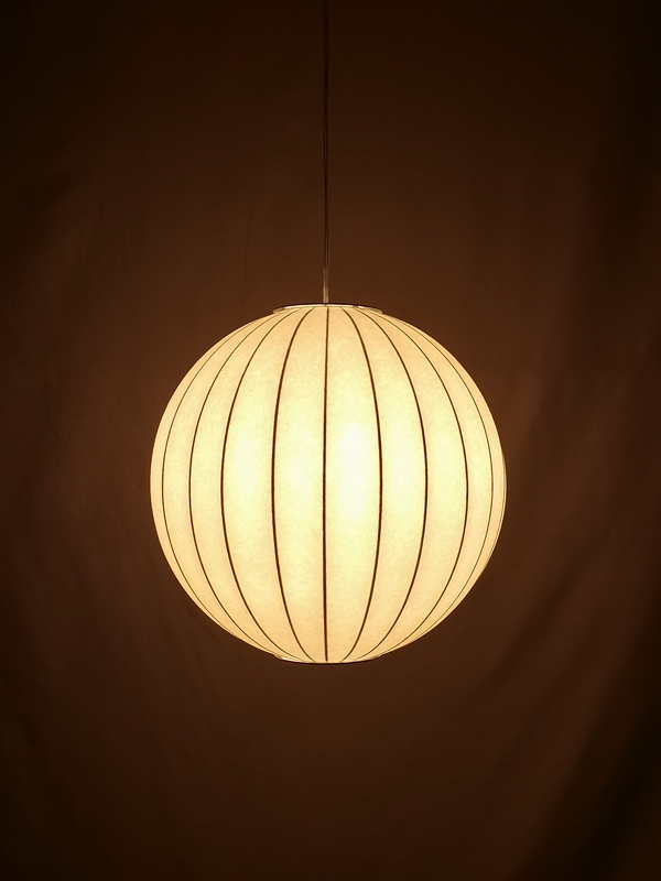 Mingkeda MKDP251130S Single Head White Silk Pendant Light