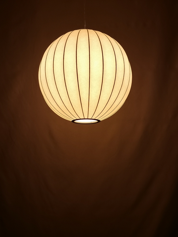 Mingkeda MKDP251130S Single Head White Silk Pendant Light