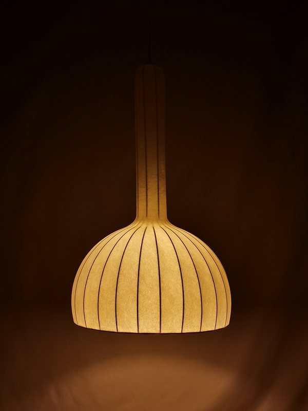 Mingkeda MKDP251129S Single Head White Silk Pendant Light