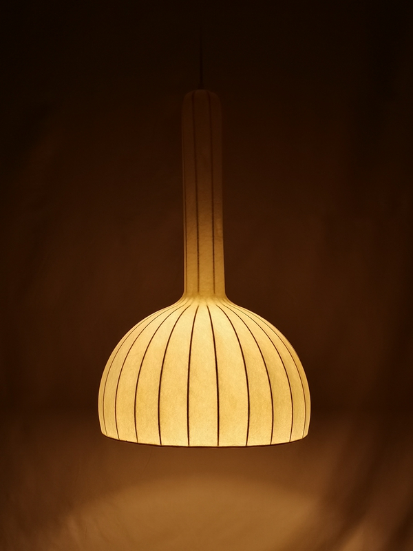 Mingkeda MKDP251129S Single Head White Silk Pendant Light