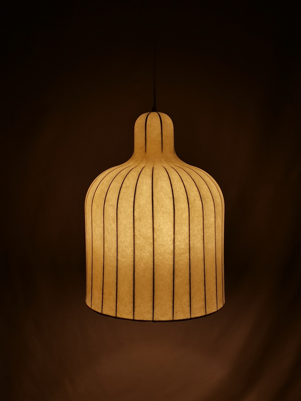 Mingkeda MKDP251126S Single Head White Silk Pendant Light