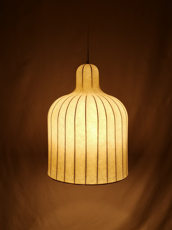 Mingkeda MKDP251126S Single Head White Silk Pendant Light