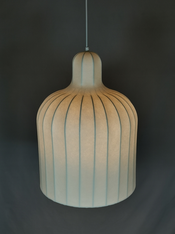 Mingkeda MKDP251126S Single Head White Silk Pendant Light