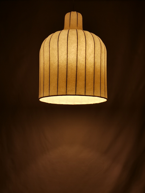 Mingkeda MKDP251126S Single Head White Silk Pendant Light