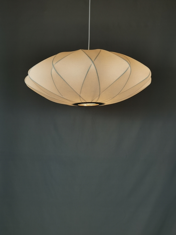 Mingkeda MKDP251121S Single Head White Silk Pendant Light