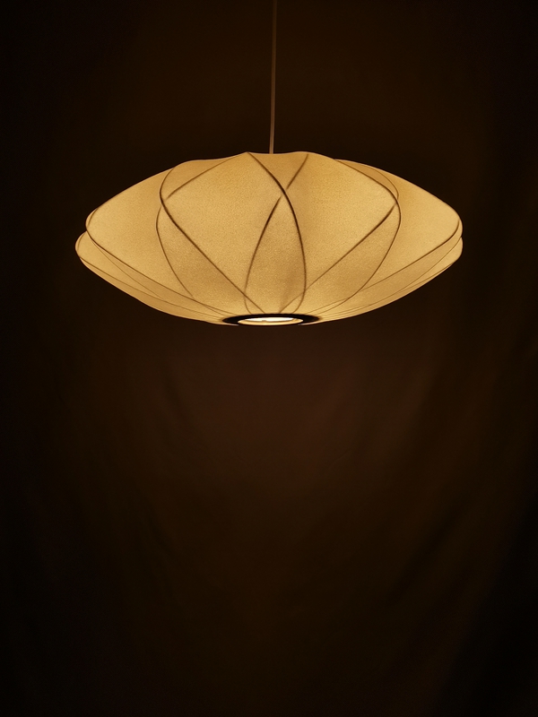 Mingkeda MKDP251121S Single Head White Silk Pendant Light