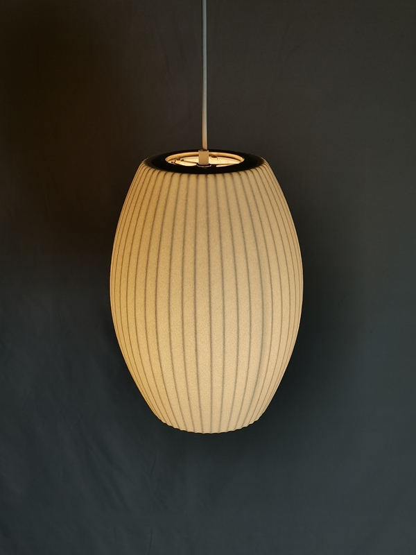 Mingkeda MKDP251120S Single Head White Silk Pendant Light