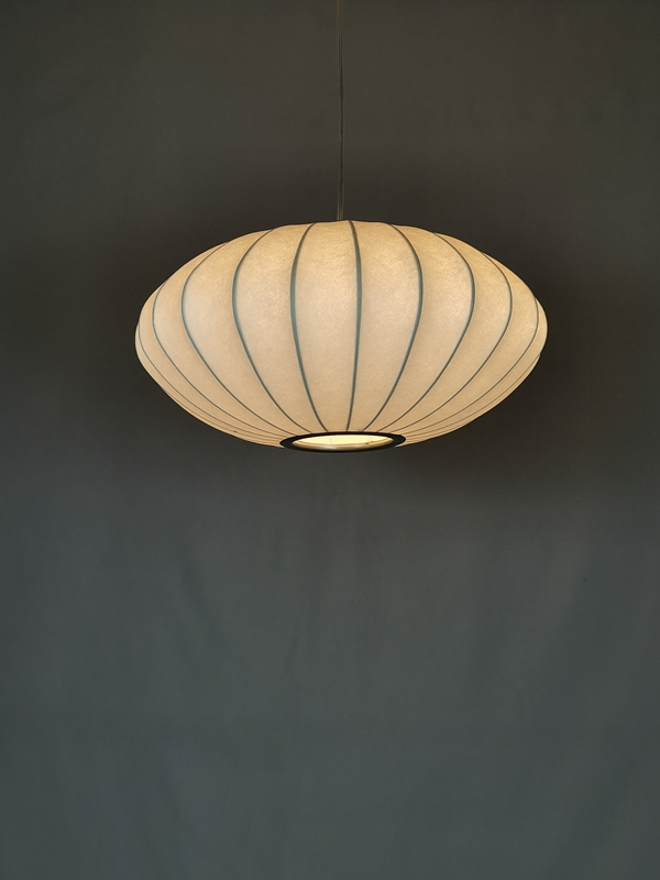 Mingkeda MKDP251119S Single Head White Silk Pendant Light