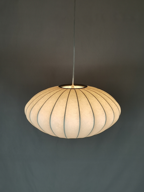 Mingkeda MKDP251119S Single Head White Silk Pendant Light